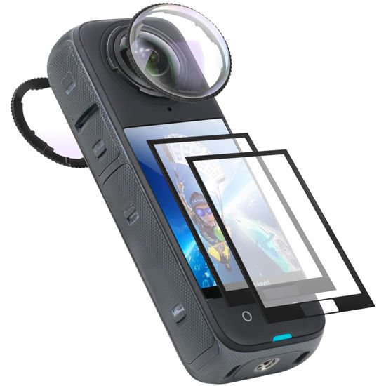 Picture of Semaiki Insta 360 X4 Premium Lens Guard+2 Screen Protector, 92% Transmittance, Anti-Scratch, Glass Lens Protecor, Insta 360 X4 Accessories kit