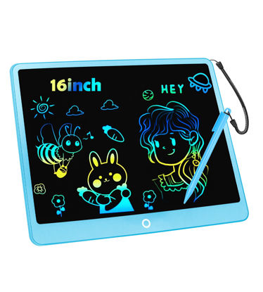 Picture of LCD Writing Tablet Doodle Board, 16inch Colorful Drawing Tablet Writing Pad, Kids Travel Essentials, Toddler Toys for 3 4 5 6 7 8 Year Old Girls Boys- Christmas and Birthday Gifts