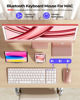 Picture of Wireless Bluetooth Keyboard and Mouse for Mac, Multi-Device Rechargeable Slim Keyboard and Mouse Stainless Steel Full Size, Compatible with MacBook Pro/Air, iPad, iMac - White Rose Gold