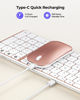 Picture of Wireless Bluetooth Keyboard and Mouse for Mac, Multi-Device Rechargeable Slim Keyboard and Mouse Stainless Steel Full Size, Compatible with MacBook Pro/Air, iPad, iMac - White Rose Gold