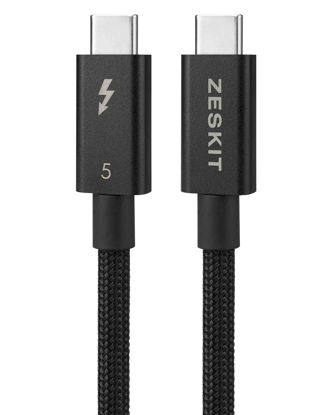 Picture of Zeskit Certified Thunderbolt 5 Cable 120Gbps 240W, 1m Braided