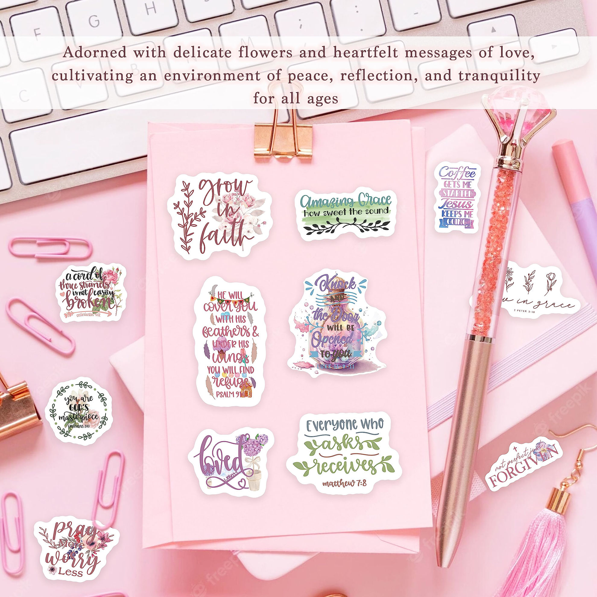 GetUSCart- 300Pcs Inspirational Christian Stickers,SLAPAFLIFE ...