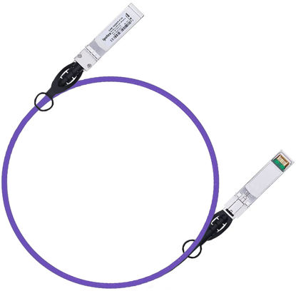 Picture of Colored 10G SFP+ Twinax Cable, Direct Attach Copper(DAC) Passive Cable, 1m (3.28ft) in Purple, for Cisco SFP-H10GB-CU1M, Meraki, Ubiquit, Mikrotik, Intel, Fortinet, Netgear and More