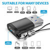Picture of USB to USB C 3.0 Adapter 4 Pack, Type C to USB A Converter,USB-C Female to USB Male, Compatible for Apple MacBook Pro, Mac Book, iPad, iPhone 16 15 14 13 12 Pro Max Samsung Galaxy S20-S23 More Black