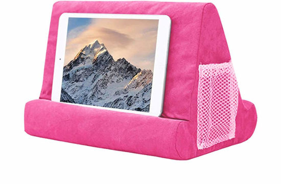Picture of Pillow Foam Laptop Tablet Lapdesk Multifunction Tablet Stand Holder Stand Lap Rest Cushion for Ipad with Bag (Pink),Lightweight