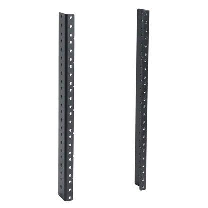 Picture of RIVECO 2 PCS 8U Rack Rails, Tapered Holes Rack Mount Rails for Recording & Network Wooden Cabinet Mounting, 3.0 mm Thickness Steel Heavy Duty, Screws Included Black