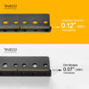 Picture of RIVECO 2 PCS 8U Rack Rails, Tapered Holes Rack Mount Rails for Recording & Network Wooden Cabinet Mounting, 3.0 mm Thickness Steel Heavy Duty, Screws Included Black