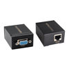 Picture of RIIEYOCA 2 Pack VGA Extender Adapter, VGA to RJ45 Over Cat5e/Cat6 Ethernet Cable Convert VGA Signal, Can Be Extended to 60M/196ft Cable Range Within(Black