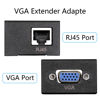 Picture of RIIEYOCA 2 Pack VGA Extender Adapter, VGA to RJ45 Over Cat5e/Cat6 Ethernet Cable Convert VGA Signal, Can Be Extended to 60M/196ft Cable Range Within(Black