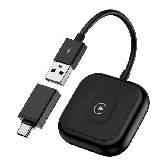 Picture of Wireless Carplay Adapter for iPhone 16 15 14 13,2024 Automatic iPhone Carplay Wireless Adapter Convert Factory Wired to Wireless Plug and Play Car Play Fits Cars from from 2016 & iOS 10+
