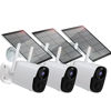 Picture of 3PC Solar Security Cameras Wireless Outdoor, 2K Battery Powered Camera for Home, WiFi Security Cameras with Color Night Vision, IP66, 2-Way Audio, 120°FOV, AI Motion Detection, Works/Alexa, Cloud/SD