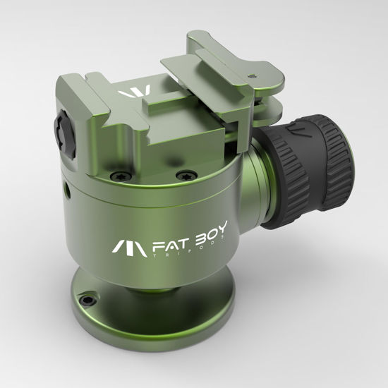 Picture of FatBoy Tripods Invert40 Ball Head, 40mm, for Spotting scopes, Binoculars, and Camera Equipment. Lightweight, Quick Release, Arca Swiss and 1913 (Picatinny)