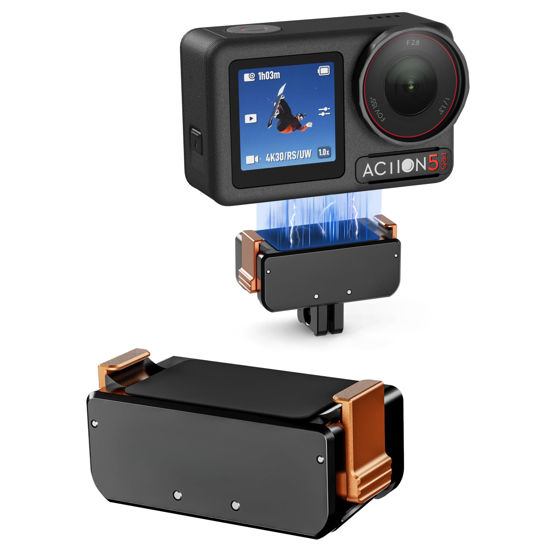 Picture of Tomat Action 5 Pro Magnetic Adapter Mount for DJI Osmo Action 5 Pro/Action 4/Action 3 Quick Release Adapter with Connection Adapter Extension Base Accessories