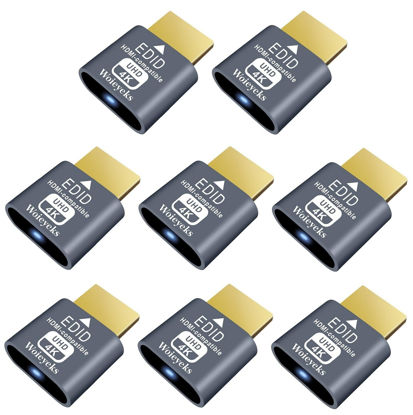 Picture of Woieyeks HDMI Dummy Plug 4K HDR,Headless Display Adapter,Virtual Monitor EDID Emulator, Supports up to 4k@60Hz,1080@120Hz (8 Pack)