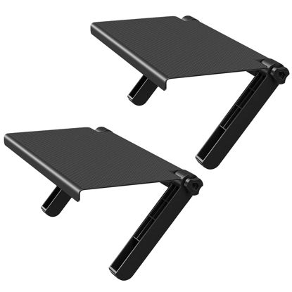 Picture of 13-Inch Wide Platform TV Top Shelf - Adjustable Cable Box Shelf for Wall Mounted TV Shelf for Cable Box, Streaming Devices, Router and Home Decor Easy to Install Monitor Top Shelf for TV, 2 Pack