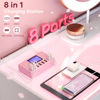 Picture of USB Charger, slitinto 60W 12A 8-Port USB Charging Station Multi Port USB Hub Charger Compact Size LCD Display Compatible with iPhone iPad Samsung Kindle Tablet Bluetooth Earbuds and More