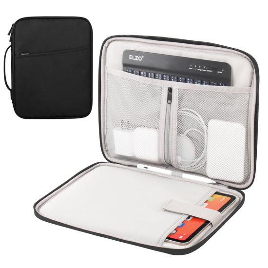 Picture of Arvok 9-11 Inch Tablet Sleeve Bag for New 11" iPad Pro M4/iPad Air M2 2024, iPad 10.9" (10th Gen), iPad Pro 11" 4/3/2, iPad Air 5/4/3 10.9"/10.5", Water-Resistant Tablet Carrying Case, Black