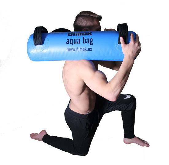 Picture of dimok Workout Sand Bag Water Aqua Bag Training Weight Bag Military Sandbag for Fitness 45-80 LBS - Full Body Heavy Equipment (45)