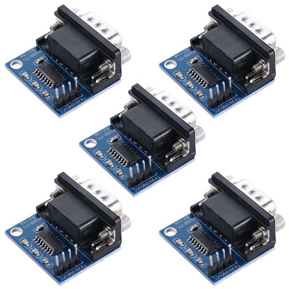 Picture of ANMBEST 5PCS MAX3232 3.3V to 5V DB9 Male RS232 Serial Prot to TTL Converter Module Root Connector for Arduino Raspberry Pi and Microcontrollers