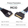 Picture of chenyang PCI-E 5.0 Mini Cool Edge IO MCIO 74Pin to SFF-8654 8i 74Pin Slimline SAS 4.0 24 Gbps Extension Cable 50cm