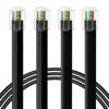Picture of NECABLES 2Pack RJ12 Cable 15ft Phone Cord RJ12 6P6C Male to Male Straight Wired for Both Data and Voice Use Black - 15 Feet
