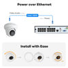 Picture of ONWOTE 4K 8MP UltraHD PoE IP Security Camera Turret, AI Human Vehicle Detection, 3840x2160 8 Megapixels, 128° Field of View, Video Audio, Indoor Outdoor, 100ft IR, Add-on Camera to PoE NVR System