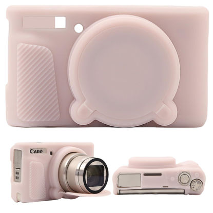 Picture of SZHSYJY Camera Case for Canon PowerShot SX740/ SX730 Digital Camera,Soft Silicone Protective Bag Removable Lens Cover,Anti-Scratch Slim Fit Lightweight Protective Case. (Jelly Pink)