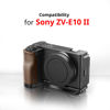 Picture of SmallRig ZV-E10 II L-Shape Plate with Wooden Handle, Handgrip for Sony ZV-E10 II, Built-in Quick Release Plate for Arca, 1/4"-20 Holes - 4864