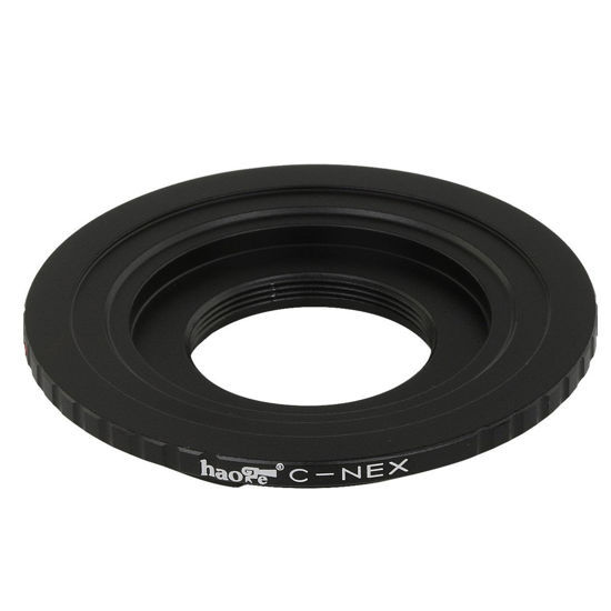 Picture of Haoge Lens Mount Adapter for C Mount CCTV TV Movie Lens to Sony E Mount NEX Camera Such as a3000 a3500 a5000 a5100 a6000 a6400 a6500 A7 A7R A7S A7II A7RII A7SII A7III A7RIII A9 VG20 VG30 VG900 FS100
