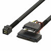 Picture of LINKUP - Internal 16G U.2 Cable (85Ω 85ohm PCIe Gen 4 Mini SAS HD to U.2/SFF-8643 to SFF-8639 Cable) with SATA Power - 1.5 Meters/5 feet