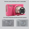 Picture of SZHSYJY Camera Case for Canon PowerShot SX740/ SX730 Digital Camera,Soft Silicone Protective Bag Removable Lens Cover,Anti-Scratch Slim Fit Lightweight Protective Case. (Peach Red)