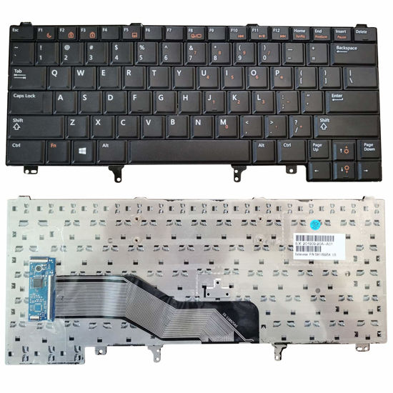 Picture of SUNMALL US Layout Replacement Keyboard Without Backlit Compatible with Dell Latitude E5420 E5430 E6220 E6320 E6330 E6420 E6430 E6440 Series (Without Pointer Stick)