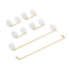 Picture of ZugGear DUROCK Transparent Clear Plate Mount Stabilizer with Gold-Plated Wires Compatible with Cherry MX Plate Stabilizers (DUROCK Clear Plate Stabs 80% Kit)