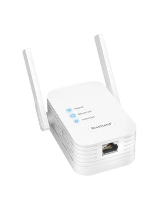 Picture of BrosTrend Universal WiFi to Ethernet Adapter, Support Turning off Extender WiFi, 300Mbps on 2.4GHz, WiFi to Wired Ethernet Adapter with RJ45 Port for Printer, Smart TV, Blu-Ray Player, etc WiFi Bridge