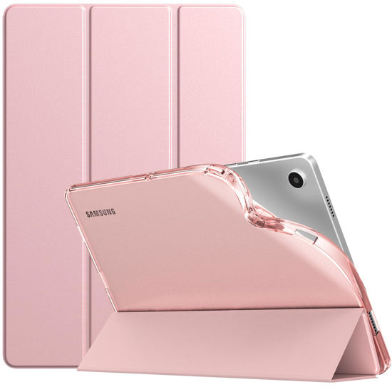 Picture of TiMOVO Case for Samsung Galaxy Tab A9+/A9 Plus 11" 2023, Slim Soft TPU Translucent Frosted Back Protective Cover for Galaxy Tab A9+ Tablet SM-X210/X216/X218, Auto Wake/Sleep, Rose Gold