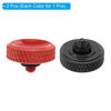 Picture of PATIKIL Camera Shutter Button, 2 Pack Soft Shutter Release Button Pure Copper Camera Button Carved Suitable for Nikon for Fujifilm for Leica DSLR/SLR Camera, Red Black