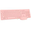 Picture of Wireless Keyboard and Mouse Combo - Rii Standard Office PC Keyboard and Optical Wireless Mice (Pink)
