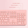 Picture of Wireless Keyboard and Mouse Combo - Rii Standard Office PC Keyboard and Optical Wireless Mice (Pink)