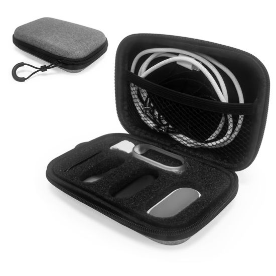 Picture of Plaud NotePin Organizer Travel Case, Water Resistant Portable Lightweight Plaud NotePin Storage Bag for All Accessories with Lanyard and Organization Foam, Tech Gift for Men, Grey
