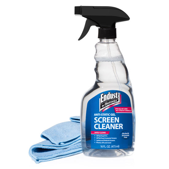 Picture of Endust for Electronics; Screen Cleaning Gel Spray and Xtra Large Microfiber Towel Value Pack; 16 oz. Pump Spray & 16" x 16" Towel (15023)