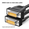 Picture of JUXINICE D-Sub 26 Pin Cable Double Shielded, DB26 Male to Male Cable 5FT, 26 Pin Extension Cable- 3 Rows 26 pin Connector Cable Black 5'