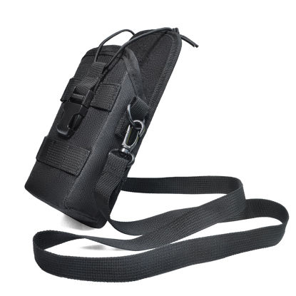 Picture of HYSHIKRA Universal Molle Pounch, Heavy Duty Nylon Holster Belt Pack with Shoulder Strap for Kenwood BaoFeng UV5R Cobra Yaesu Motorola Midland CB HT Transceiver