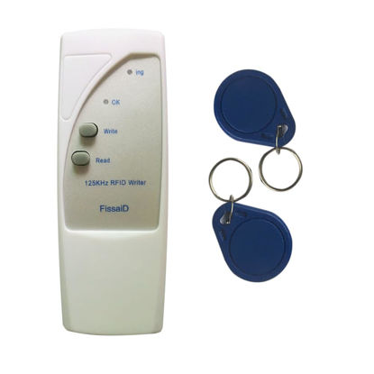 Picture of FissaiD Card Copier for 125KHz Proximity Card 1326 Family Cards EM4100 ID Card with 2Pcs Writable Keyfobs (EM-H-ID)