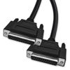 Picture of XANHAM DB25 25 Pin 3.3 Feet(1 Meter) Two Row Straight Through Serial Cable, Double Shielded(Metal Braiding&AL-foil), Female to Female, Black, SC920S07FF