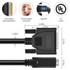Picture of XANHAM DB25 25 Pin 3.3 Feet(1 Meter) Two Row Straight Through Serial Cable, Double Shielded(Metal Braiding&AL-foil), Female to Female, Black, SC920S07FF
