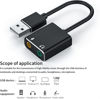 Picture of KLJ USB Audio Adapter, USB Type-A，USB Type-C,Plug and Play No Drivers Needed，Suitable for Windows, Mac, Linux, PC, Laptop, Desktop, PS4，handset