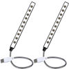 Picture of V TELESKY 2Pcs 10 Light Beads USB LED Light Flexible Gooseneck Lamp withfor Notebook Laptop, Desktop, PC and MAC Computer Keyboard (Black)