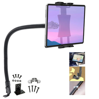 Picture of LycoGear Heavy Duty 24" ELD Floor or Drill Base Tablet/Smartphone Mount w/Universal Holder | Easy Install | Fits iPad Galalxy Tablets and iPhone Smartphones (Includes 2nd Drill Plate Kit)