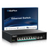 Picture of 10 Port 2.5Gb Unmanaged PoE Switch with 8*2.5G Base-T PoE Ports, 2*10G SFP+ Uplink, 802.3af/at (PoE+), 80Gbps Switching Capacity, GigaPlus 2.5G PoE Switch for 2.5Gb NAS/PC, WiFi6 Router, Wireless AP