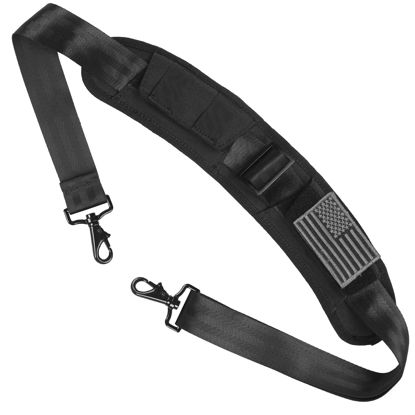 Picture of Luggage Duffel Bag Shoulder Pad Laptop Adjustable Shoulder Strap for Duffel Bag Strap Computer Bags Case (Black)